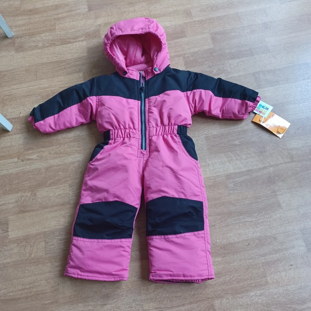 Health tex snowsuit size 12 months pink coveralls